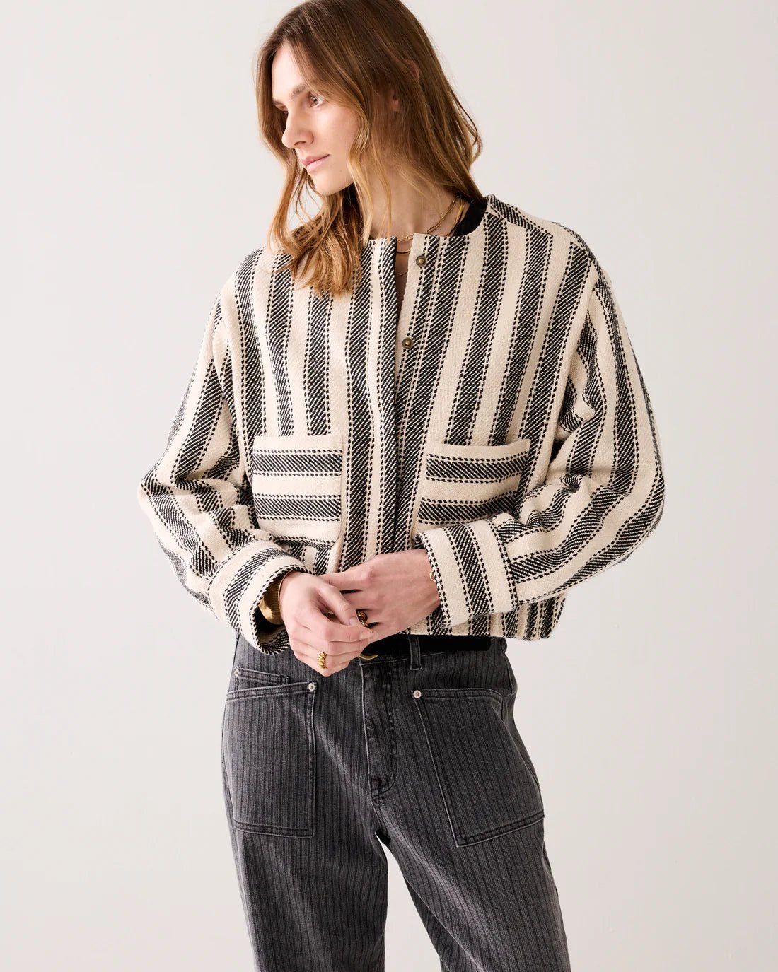 Reversible striped jacket Outerwear SUMMUM