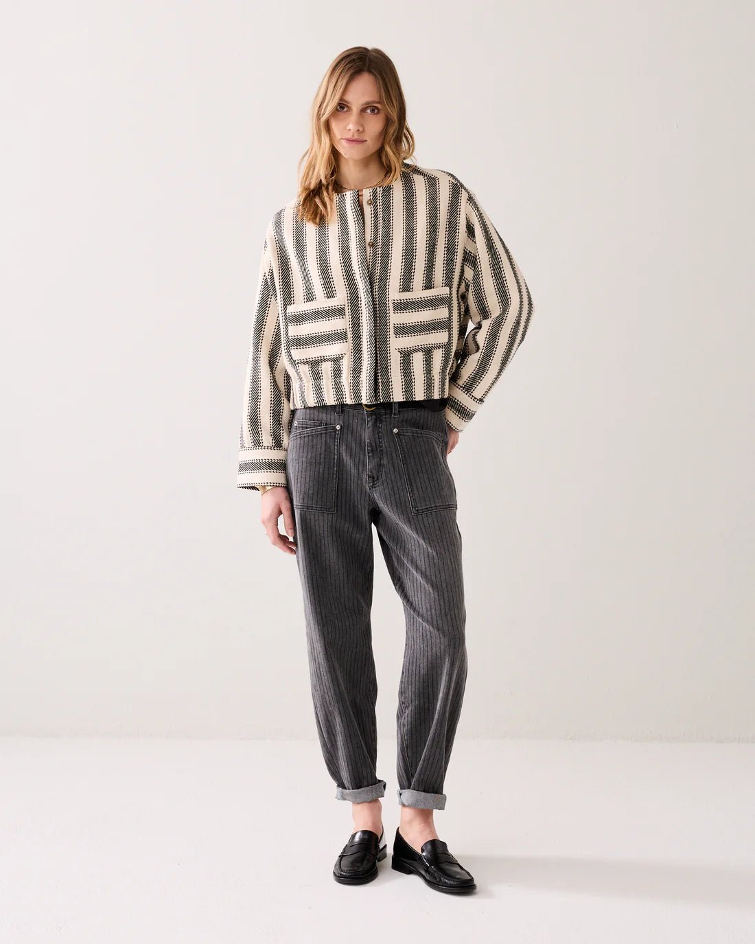 Reversible striped jacket Outerwear SUMMUM