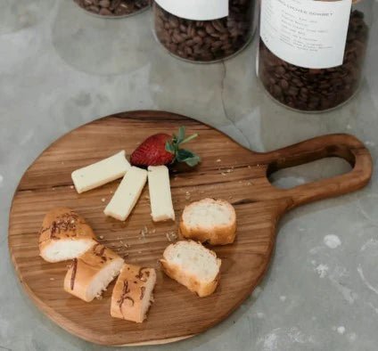 ROUND TEAK WOOD TRAY CUISINE Crusoe