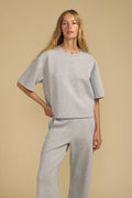 Scuba Knit Top Woman VELVET S HEATHER GREY/WHITE