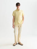 Seasonal Core Linen Regular-Fit Short-Sleeved Shirt Men Shirts Scotch Soda Homme