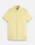 Seasonal Core Linen Regular-Fit Short-Sleeved Shirt Men Shirts Scotch Soda Homme
