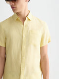 Seasonal Core Linen Regular-Fit Short-Sleeved Shirt Men Shirts Scotch Soda Homme