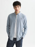 Seasonal Core Oxford Solid Regular-Fit Shirt Man Scotch & Soda M Ensign Blue