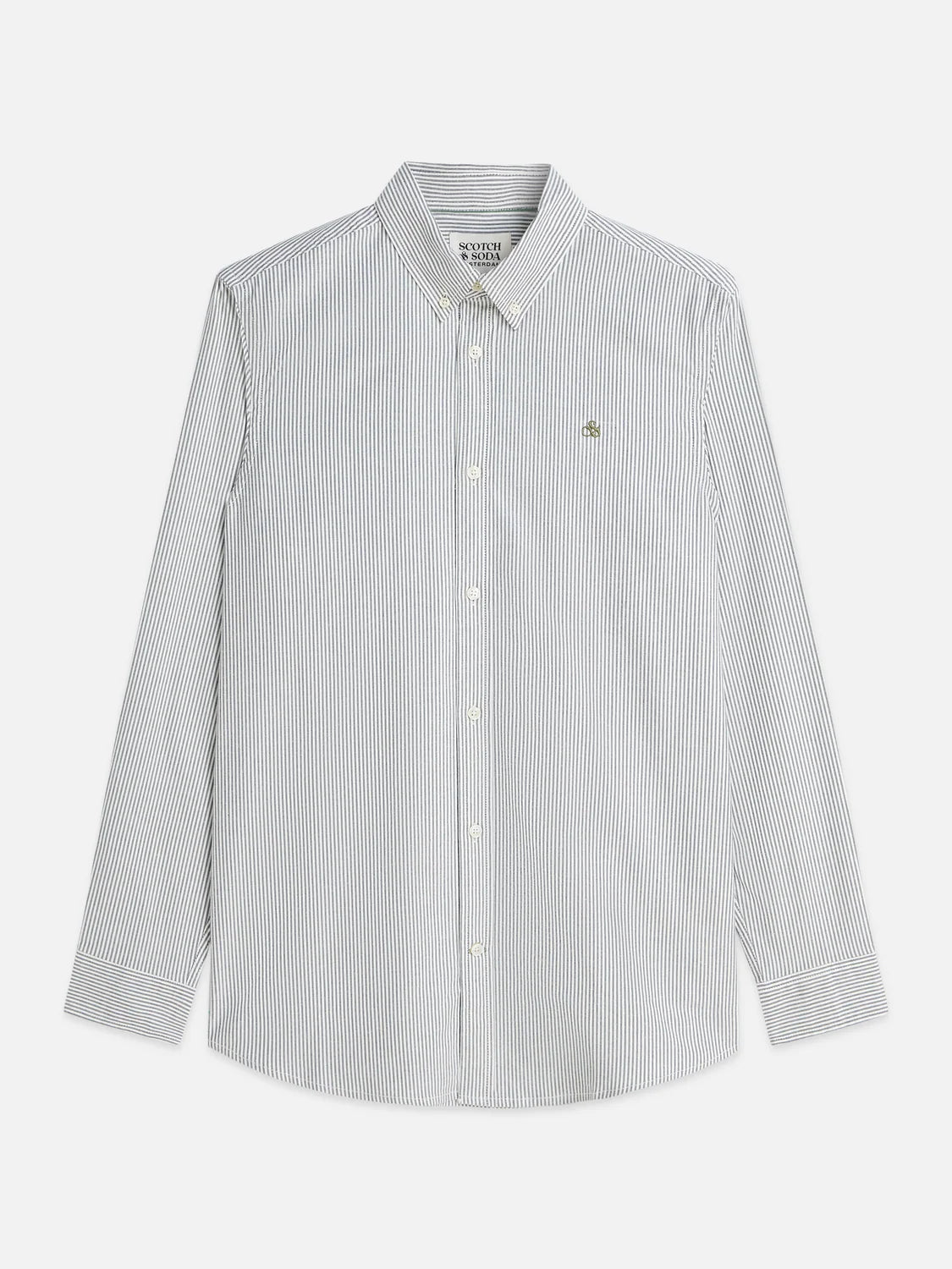Seasonal Core Oxford Striped Regular-Fit Shirt Man Scotch & Soda Sky Captain Stripe XL