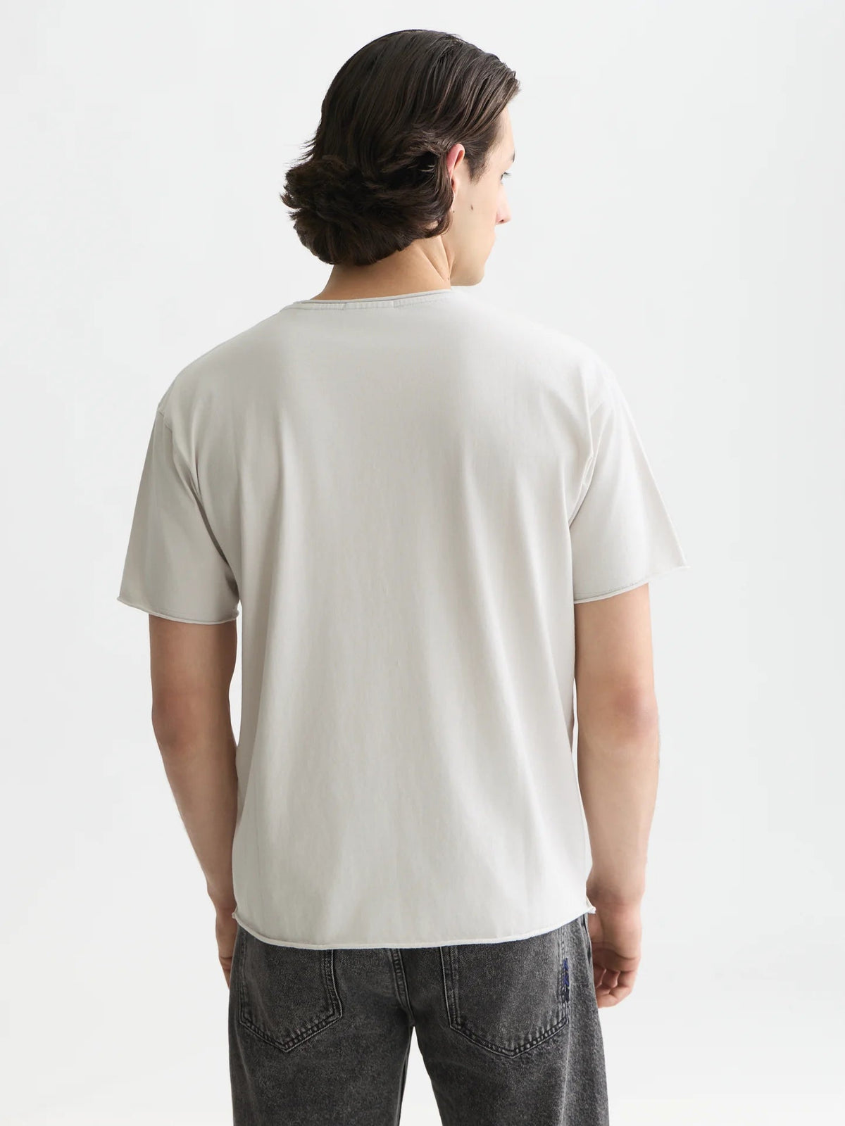 Seasonal Core Raw-Edged Garment-Dyed Relaxed-Fit T-Shirt Man Scotch & Soda Grey Dawn S