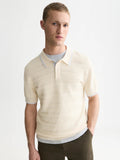 Seasonal Core Structured Knitted Regular-Fit Polo Man Scotch & Soda Eggnog S