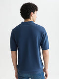 Seasonal Core Structured Knitted Regular-Fit Polo Man Scotch & Soda Ensign Blue L