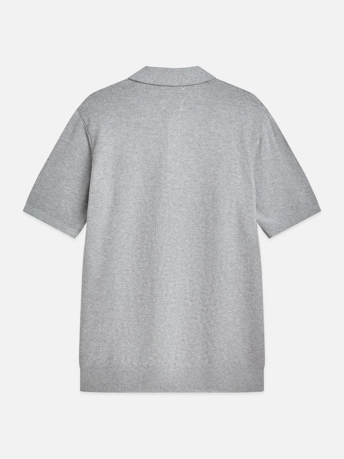 Seasonal Core Structured Knitted Regular-Fit Polo Man Scotch & Soda Grey Melange XXL