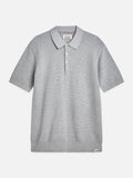 Seasonal Core Structured Knitted Regular-Fit Polo Man Scotch & Soda Grey Melange XL