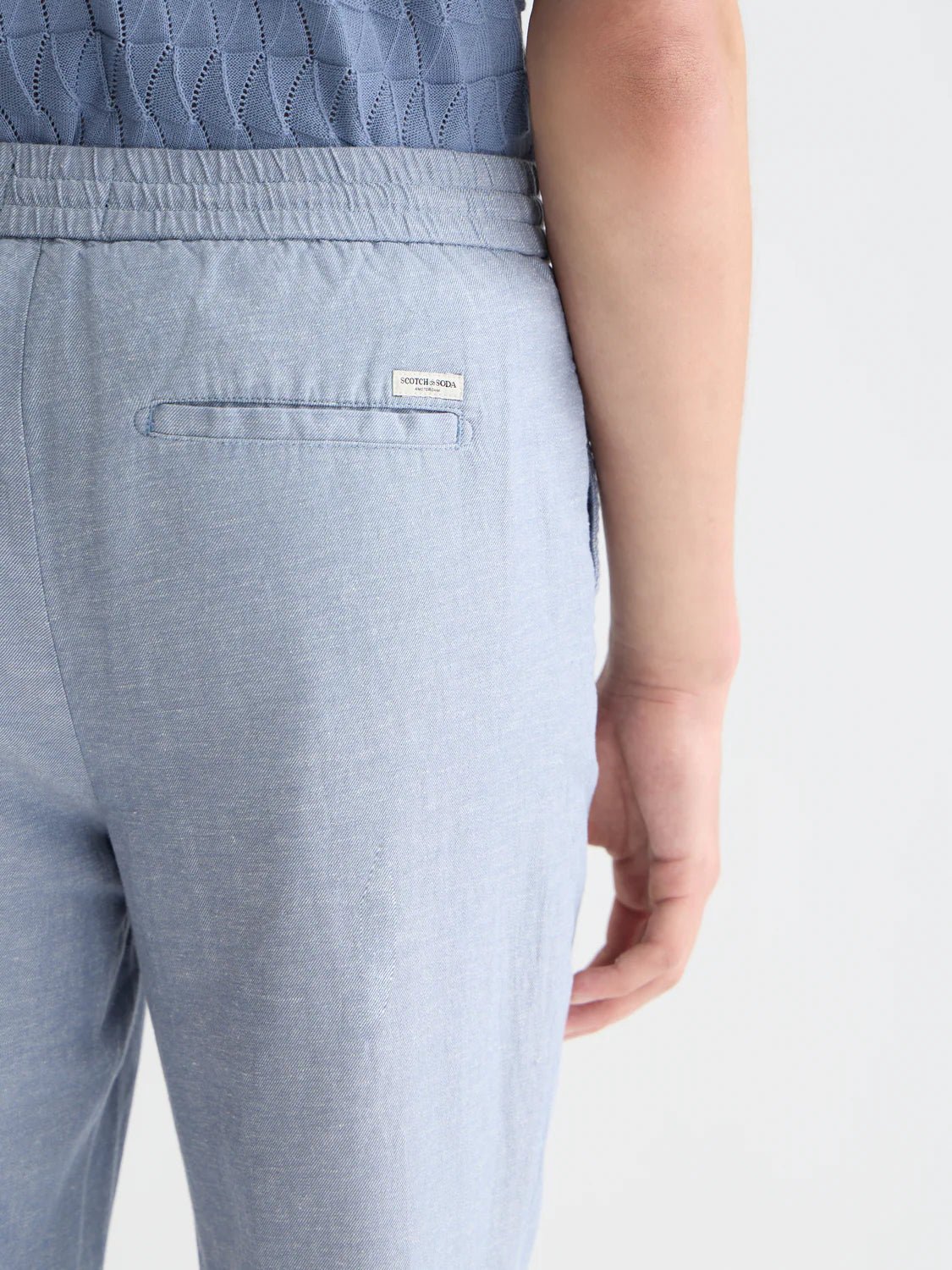 Seasonal Core Warren Cotton-Linen Twill Jogger Men Trousers Scotch Soda Homme Infinity 30-30