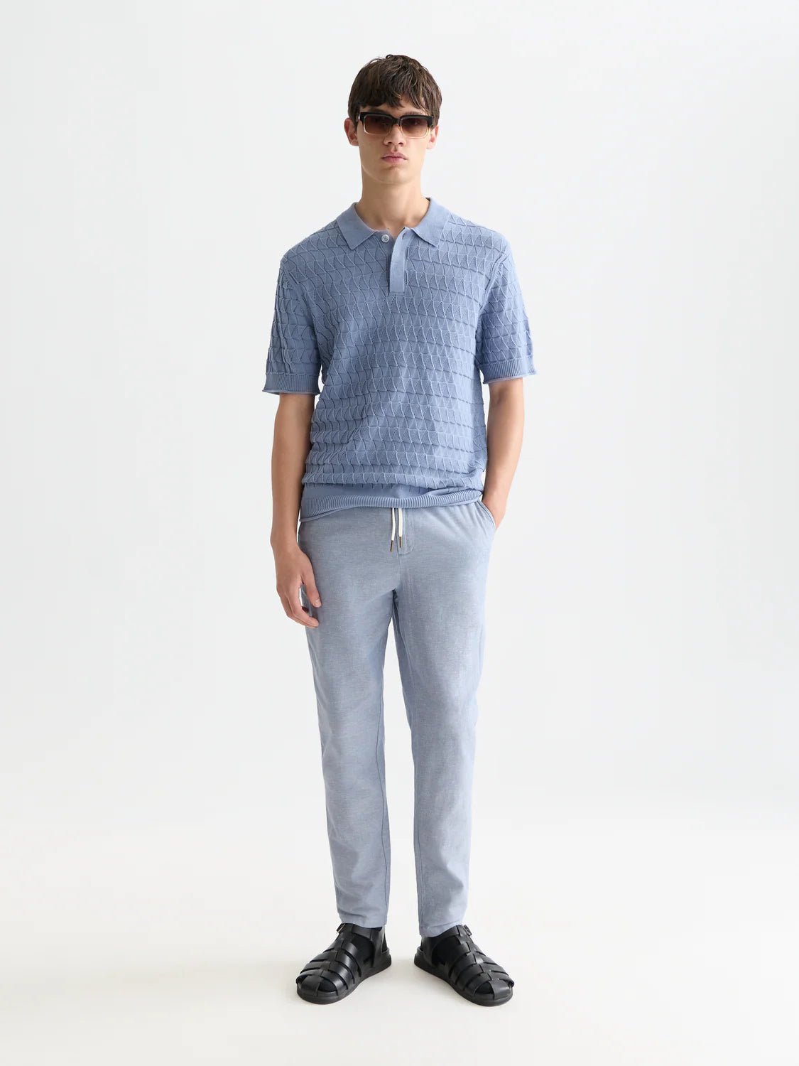 Seasonal Core Warren Cotton-Linen Twill Jogger Men Trousers Scotch Soda Homme Infinity 29-30