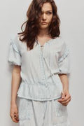SELENE BLOUSE Melissa Nepton Blue Stripe XS