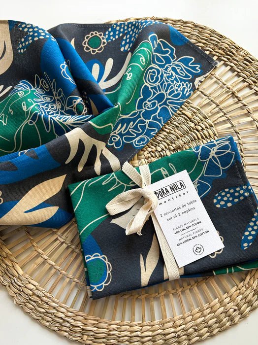 SET OF 2 NAPKINS - Dora Nola DORA NOLA Bleu