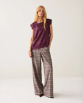Sleeveless top with lace Woman SUMMUM 36 DARK-BURGUNDY