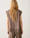 Sleeveless top with lace Woman SUMMUM