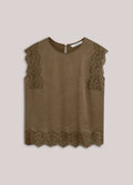 Sleeveless top with lace Woman SUMMUM