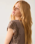 Sleeveless top with lace Woman SUMMUM