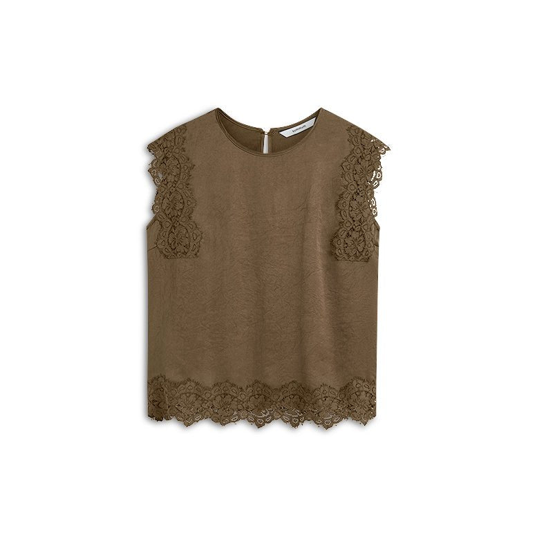 Sleeveless top with lace Woman SUMMUM