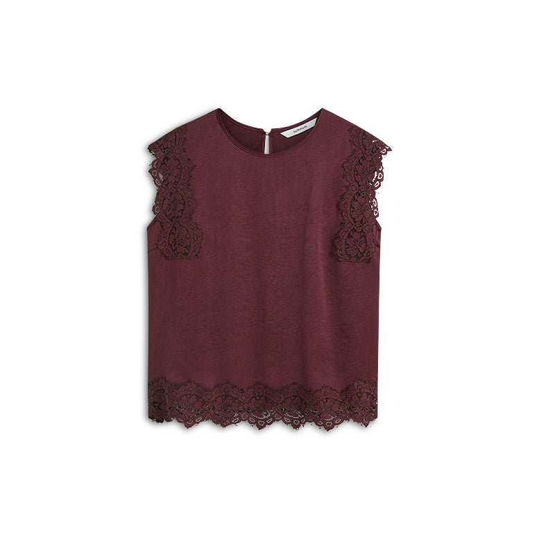 Sleeveless top with lace Woman SUMMUM