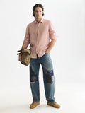 Solid Linen Regular-Fit Shirt Man Scotch & Soda Misty Rose L