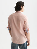 Solid Linen Regular-Fit Shirt Man Scotch & Soda Misty Rose M