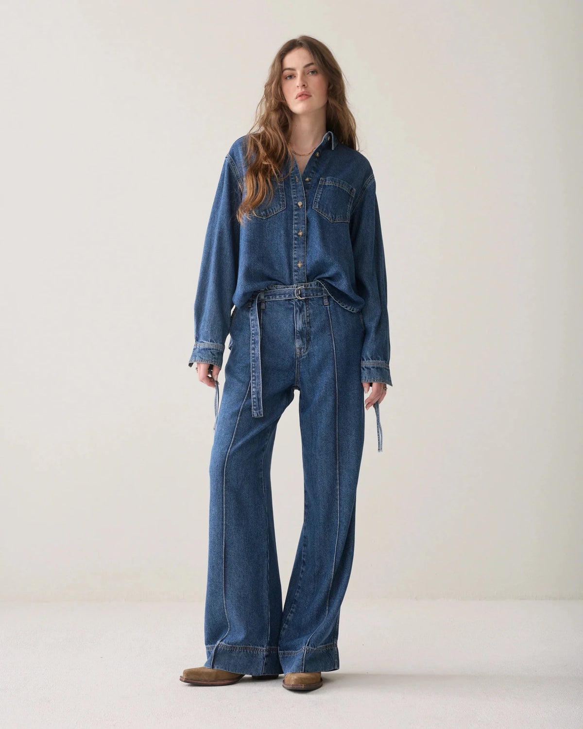Straight-Leg Jeans in Tencel Denim Woman SUMMUM 36 DENIM