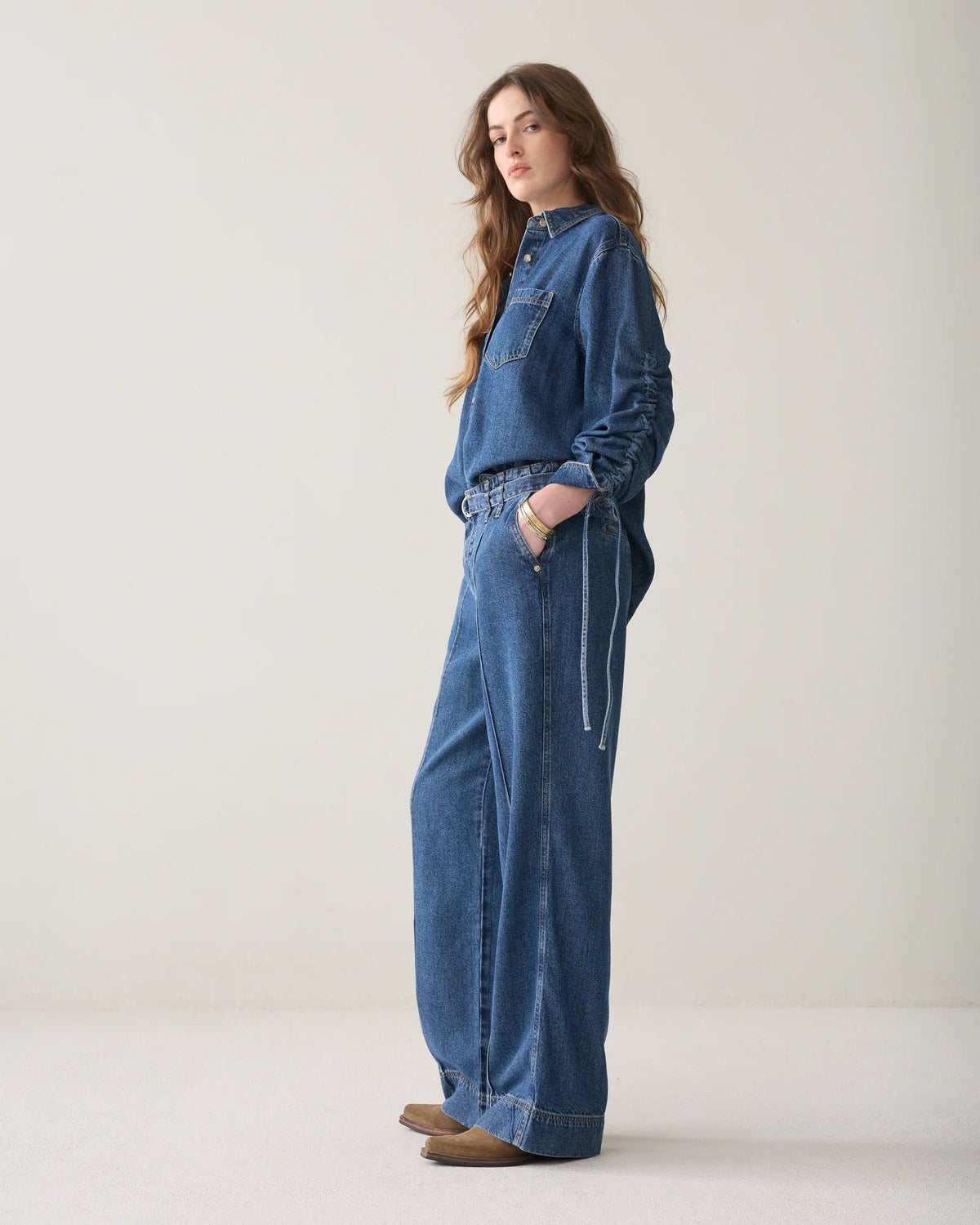 Straight-Leg Jeans in Tencel Denim Woman SUMMUM 38 DENIM
