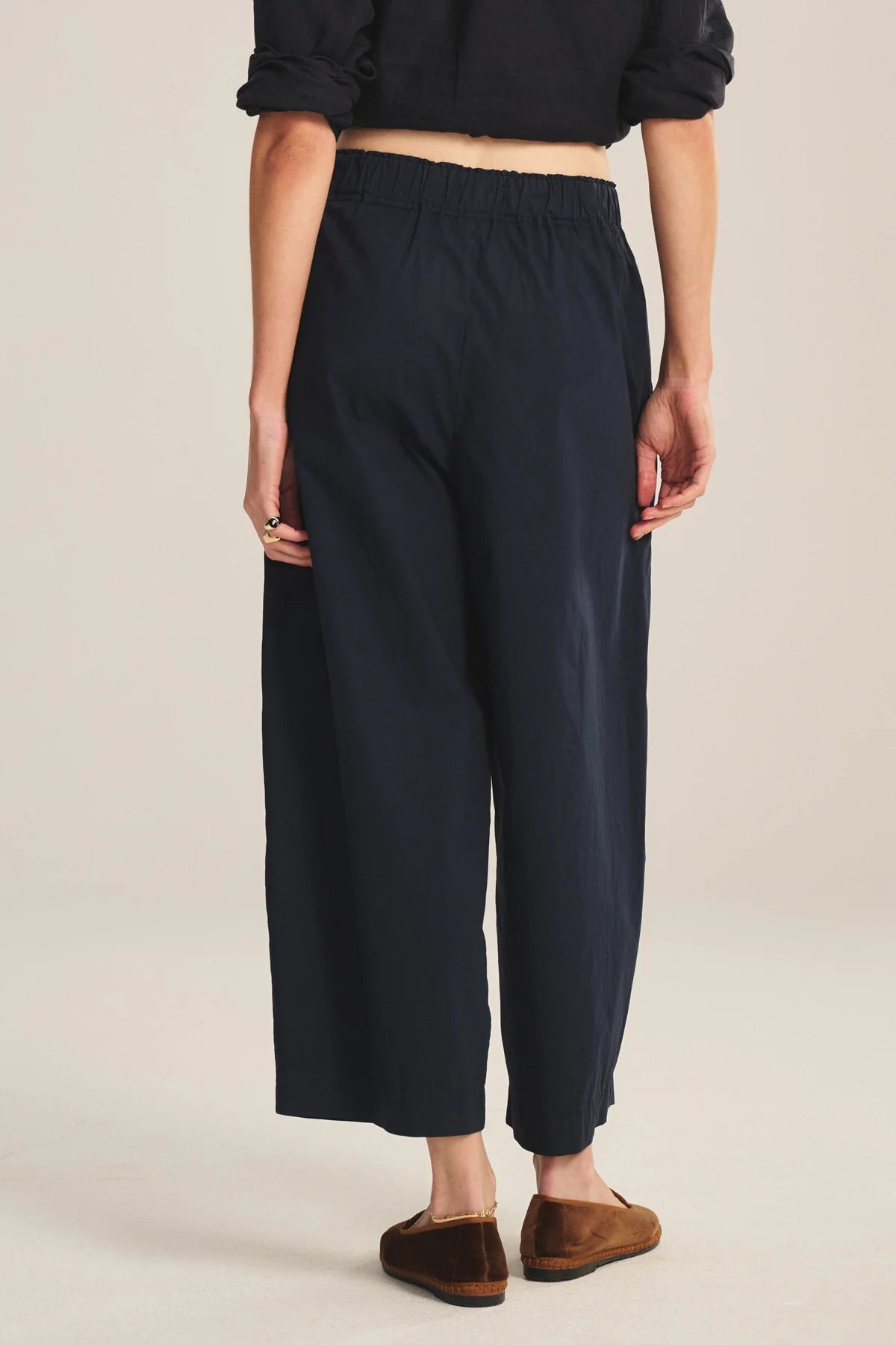 STRIPE RIB & POPLIN MIX MEDIA PANT Trousers VELVET MIDNIGHT XXL