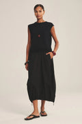 STRIPE RIB & POPLIN MIX MEDIA SKIRT Dresses VELVET SAHARA XXL