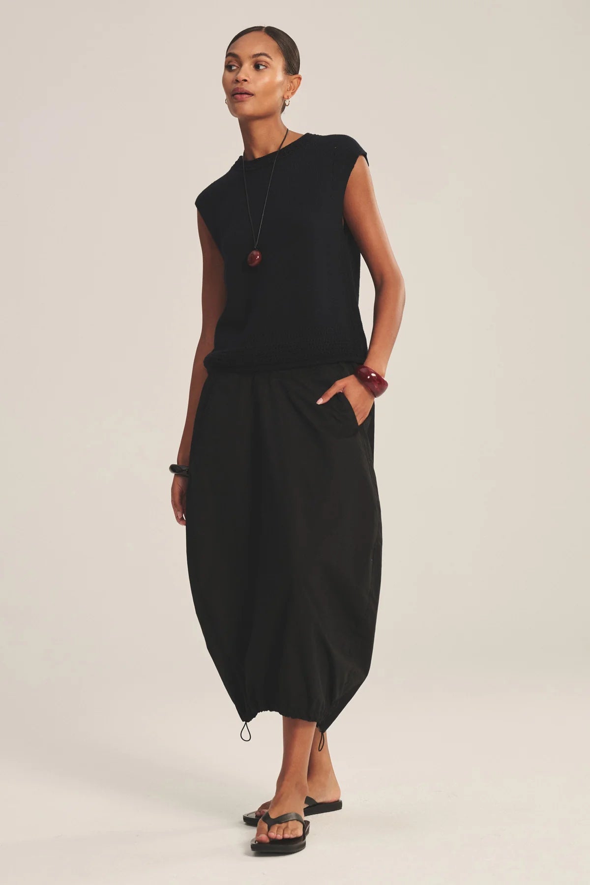 STRIPE RIB & POPLIN MIX MEDIA SKIRT Dresses VELVET SAHARA XS