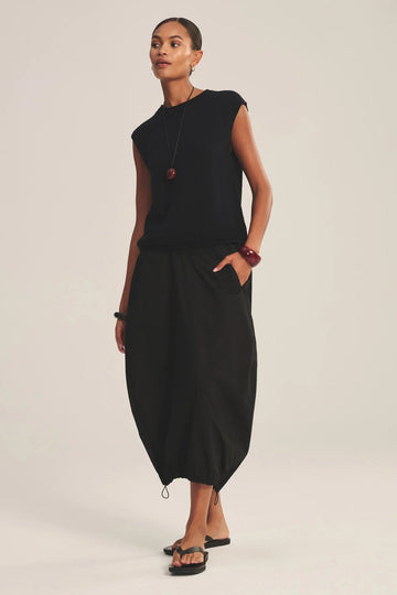 STRIPE RIB & POPLIN MIX MEDIA SKIRT Dresses VELVET SAHARA XS