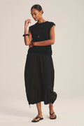 STRIPE RIB & POPLIN MIX MEDIA SKIRT Dresses VELVET SAHARA S