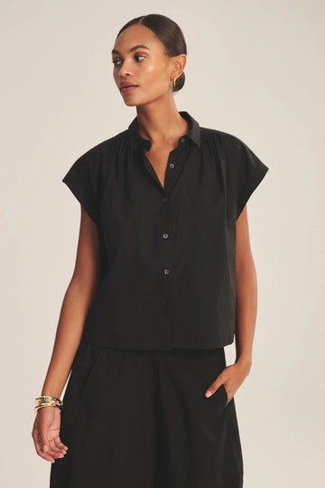 STRIPE RIB & POPLIN MIX MEDIA TOP Blouses VELVET SAHARA L