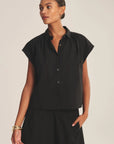 STRIPE RIB & POPLIN MIX MEDIA TOP Blouses VELVET SAHARA L