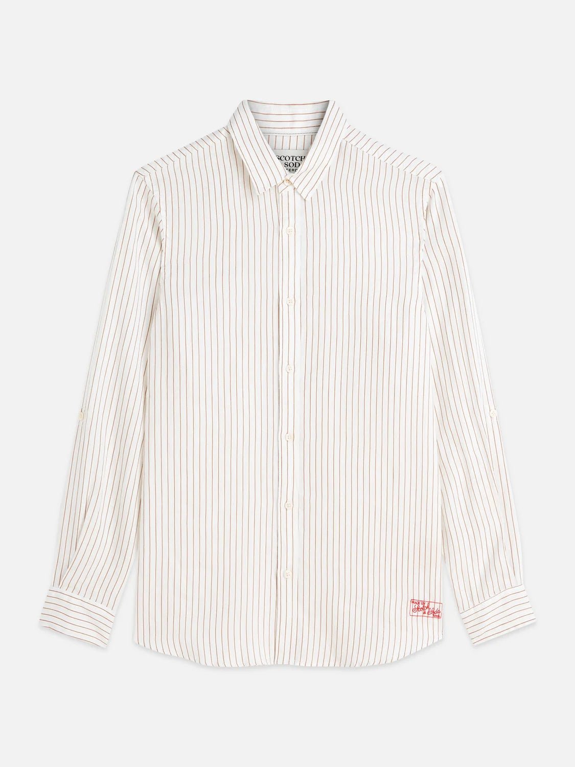 Striped Linen Regular-Fit Shirt Man Scotch & Soda Dijon Stripe XL