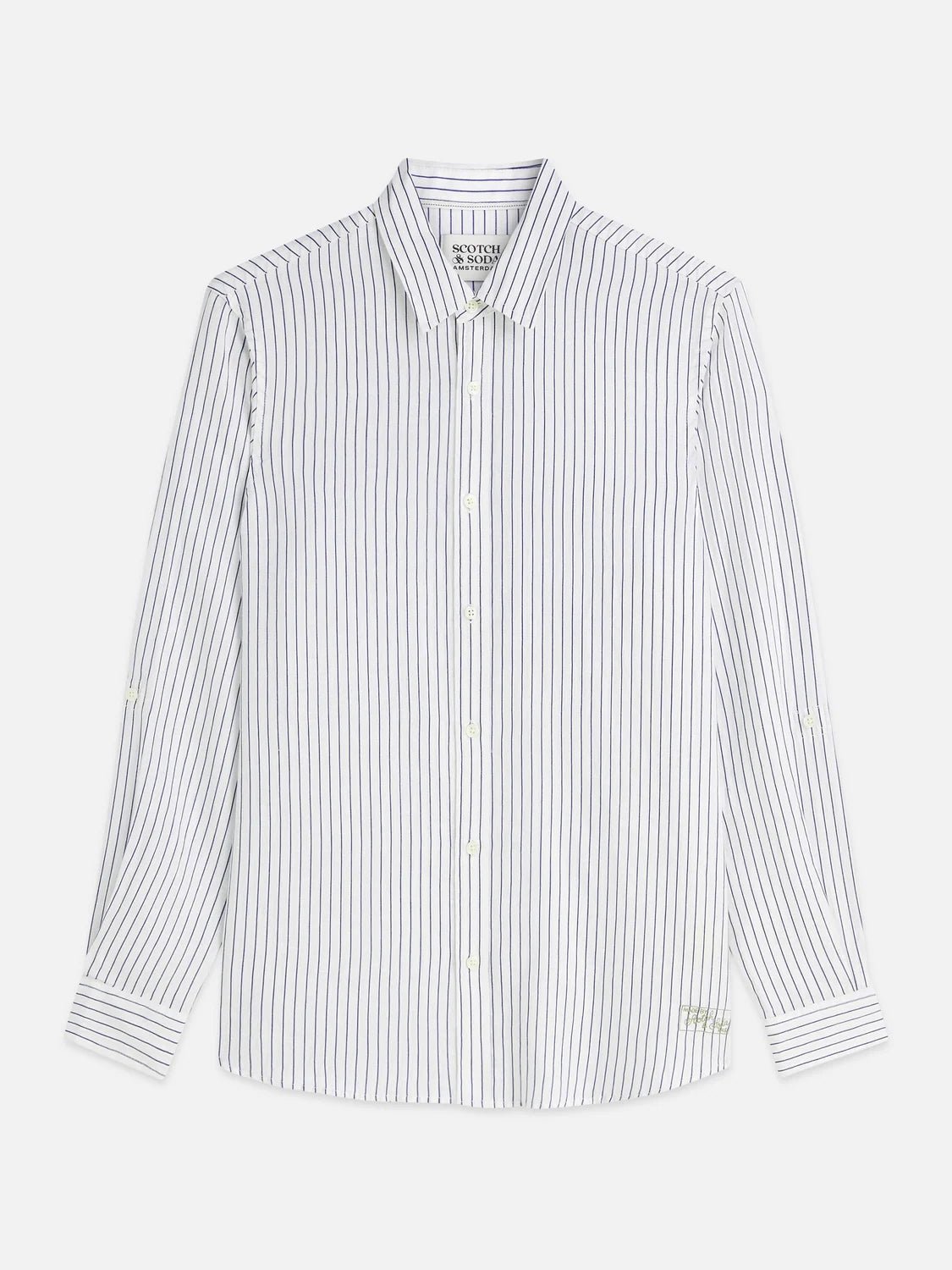 Striped Linen Regular-Fit Shirt Man Scotch & Soda Dijon Stripe XS