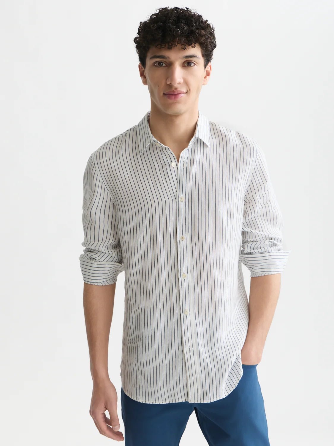 Striped Linen Regular-Fit Shirt Man Scotch & Soda