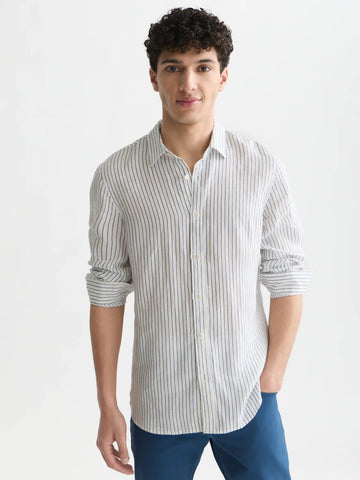 Striped Linen Regular-Fit Shirt Man Scotch & Soda