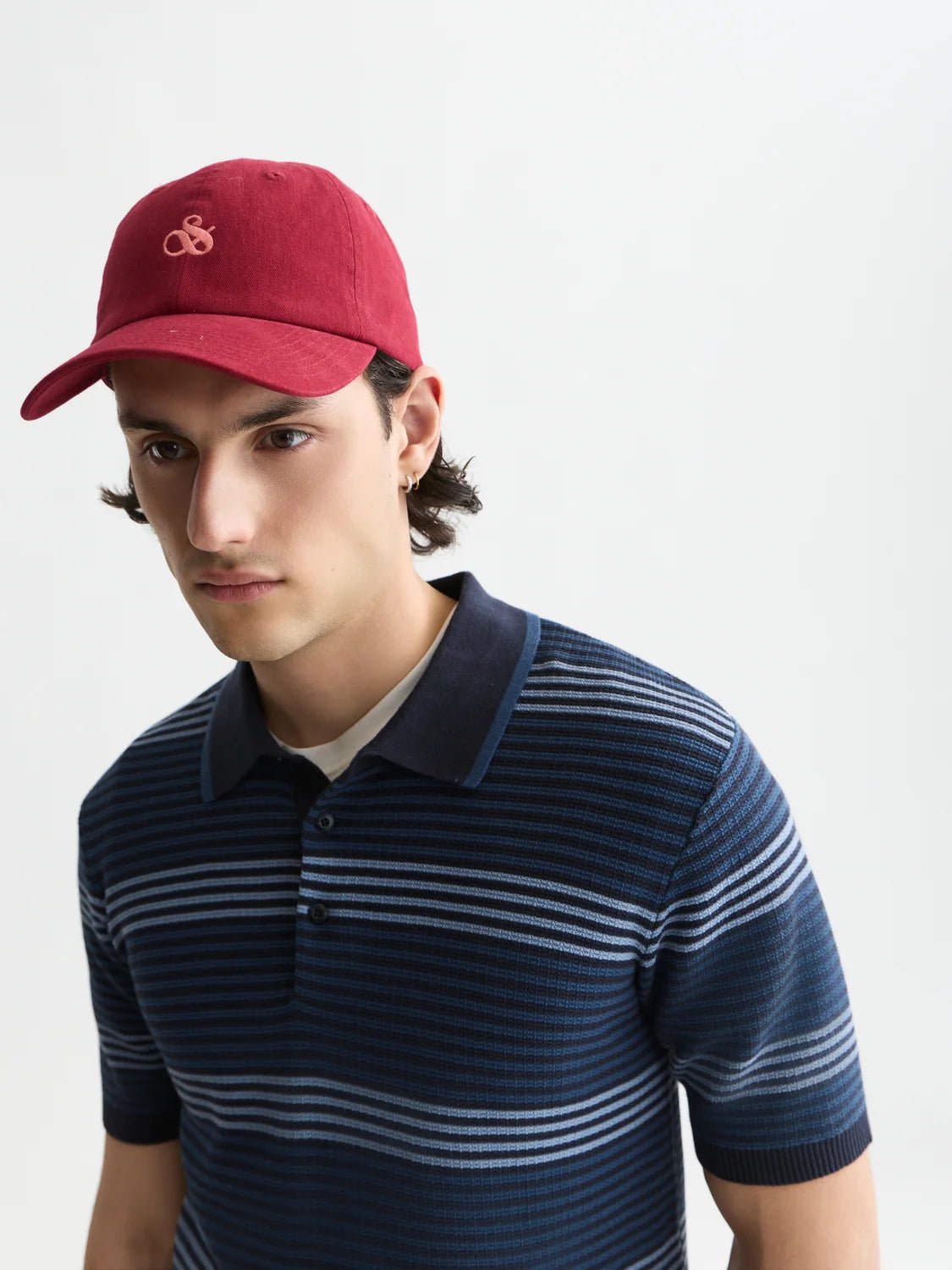 Striped Structured Knitted Regular-Fit Polo Man Scotch & Soda