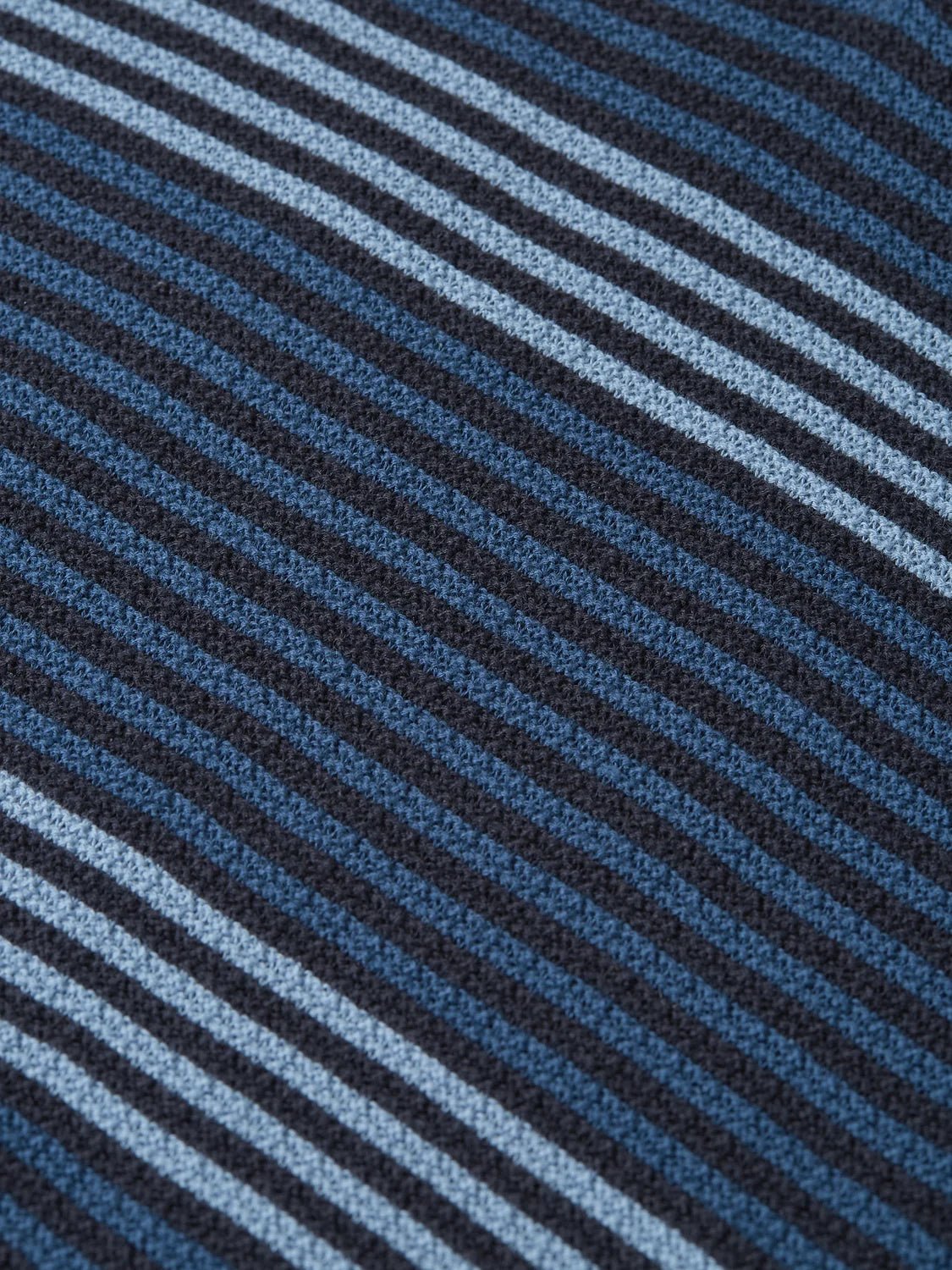 Striped Structured Knitted Regular-Fit Polo Man Scotch & Soda Ensign Blue Stripe 3XL