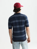 Striped Structured Knitted Regular-Fit Polo Man Scotch & Soda
