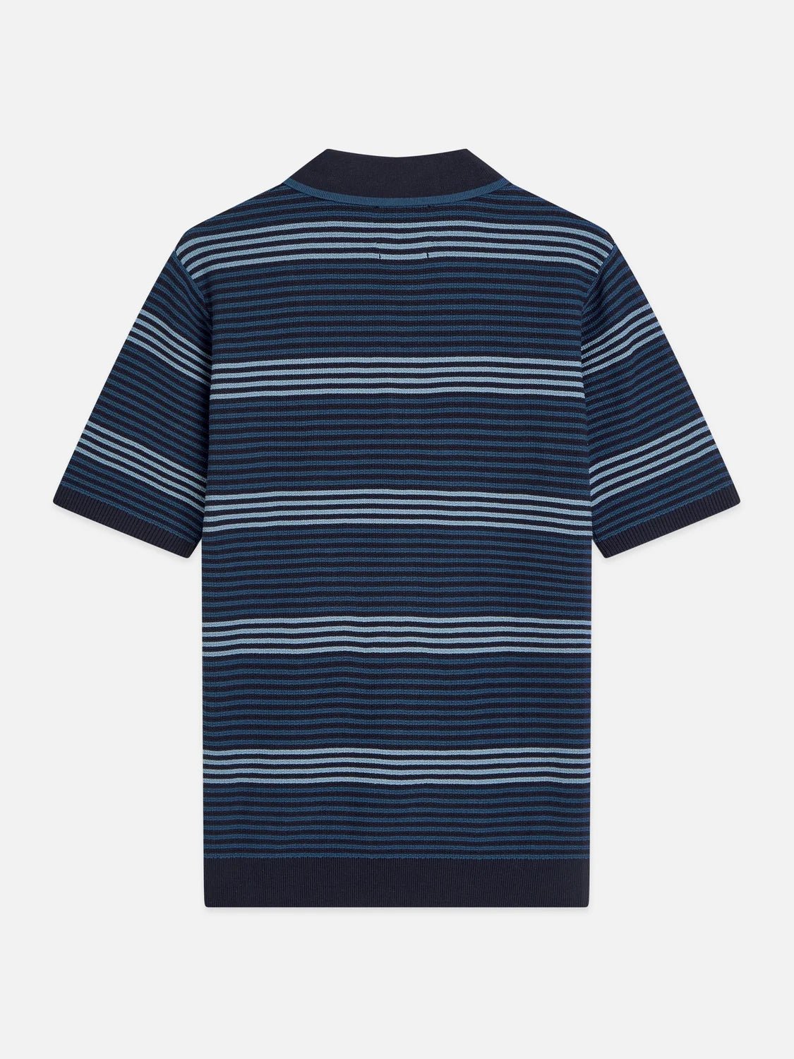 Striped Structured Knitted Regular-Fit Polo Man Scotch & Soda Ensign Blue Stripe XL