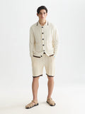 Structured Boucle Cardigan Men Knitwear Scotch Soda Homme Eggnog M
