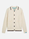 Structured Boucle Cardigan Men Knitwear Scotch Soda Homme Eggnog XL