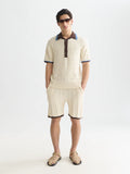 Structured Knitted Loose-Fit Polo Scotch Soda Homme
