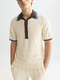Structured Knitted Loose-Fit Polo Scotch Soda Homme