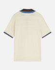 Structured Knitted Loose-Fit Polo Men Polos Scotch Soda Homme Eggnog XL