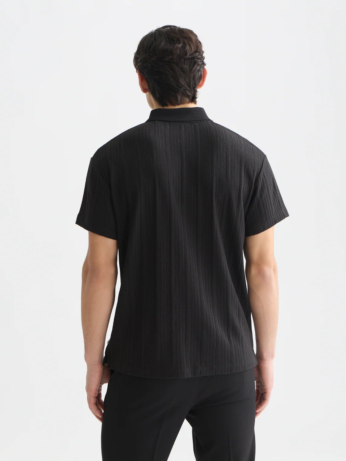 Structured Ribbed Relaxed-Fit Polo Men Polos Scotch Soda Homme METEORITE M