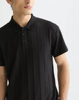 Structured Ribbed Relaxed-Fit Polo Men Polos Scotch Soda Homme METEORITE S